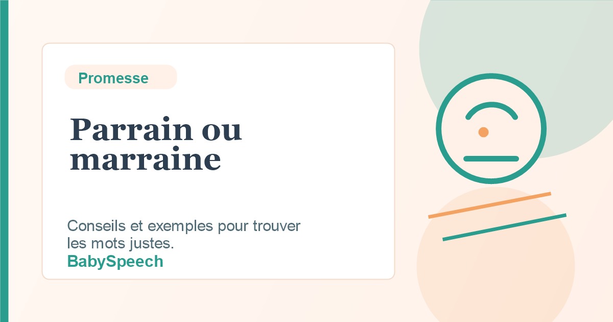 Discours de parrain ou marraine pour une naissance