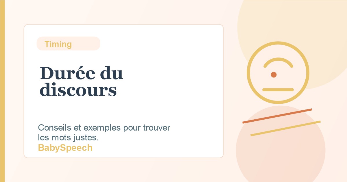 Combien de temps doit durer un discours de baby shower